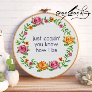 Just Poopin' You Know How I Be The Office Theme Xstitch Pattern