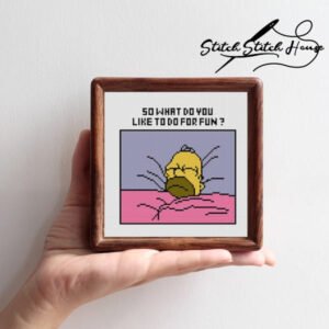 Homer Sleeping Meme Cross Stitch Pattern - Funny Homer Simpson DIY PDF