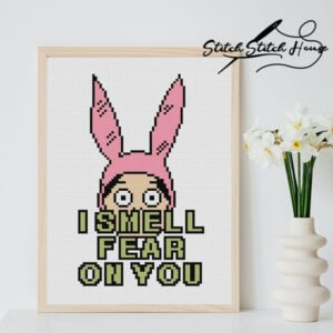 Louise Belcher "I Smell Fear On You" Meme Cross Stitch Pattern - PDF Digital Download