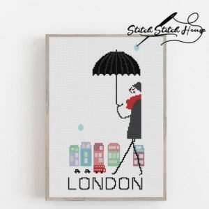 British Gentleman In London Cross Stitch Pattern