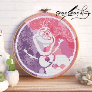 Olaf Snowman Cross Stitch Pattern - Modern Artistic DIY Holiday Embroidery PDF