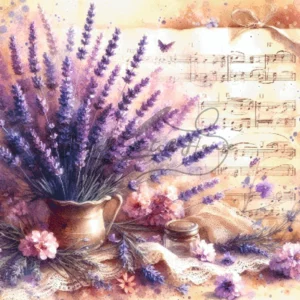 Lavender Cross Stitch Pattern Music