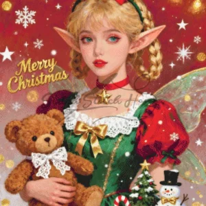 Christmas Elf Girl Cross Stitch Pattern