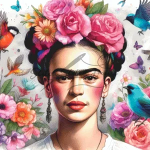 Frida Portrait Cross Stitch Pattern