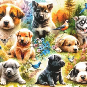 Cute Puppy Dog Cross Stitch Pattern