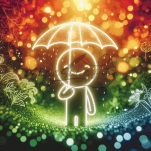 Neon Glow Figure Cross Stitch Pattern