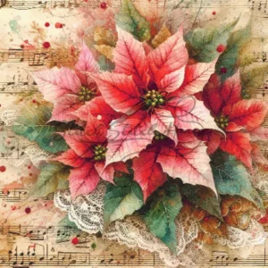 Poinsettia Cross Stitch Pattern Music