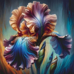 Iris Flower Cross Stitch Pattern